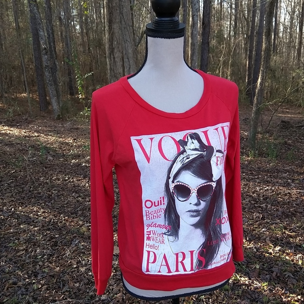On Fire Red Graphic Small Cotton T Shirt